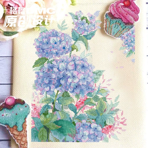 十格格 Cross -удар французский DMC Line Line Kit 2022 Новая гостиная спальня ресторан акварель гортензии