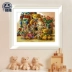 Handmade Pháp DMC Cross Stitch In chính xác Phòng khách Phim hoạt hình lớn Gia đình gấu Teddy Ảnh 1 - Công cụ & phụ kiện Cross-stitch