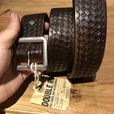 RRL belt embossed 2019 new leather wide 38mm leather woven American vintage Beckham same model