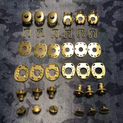 Imported turtle back buckle pure copper thickened American retro Kazi handmade leather hardware simple installation