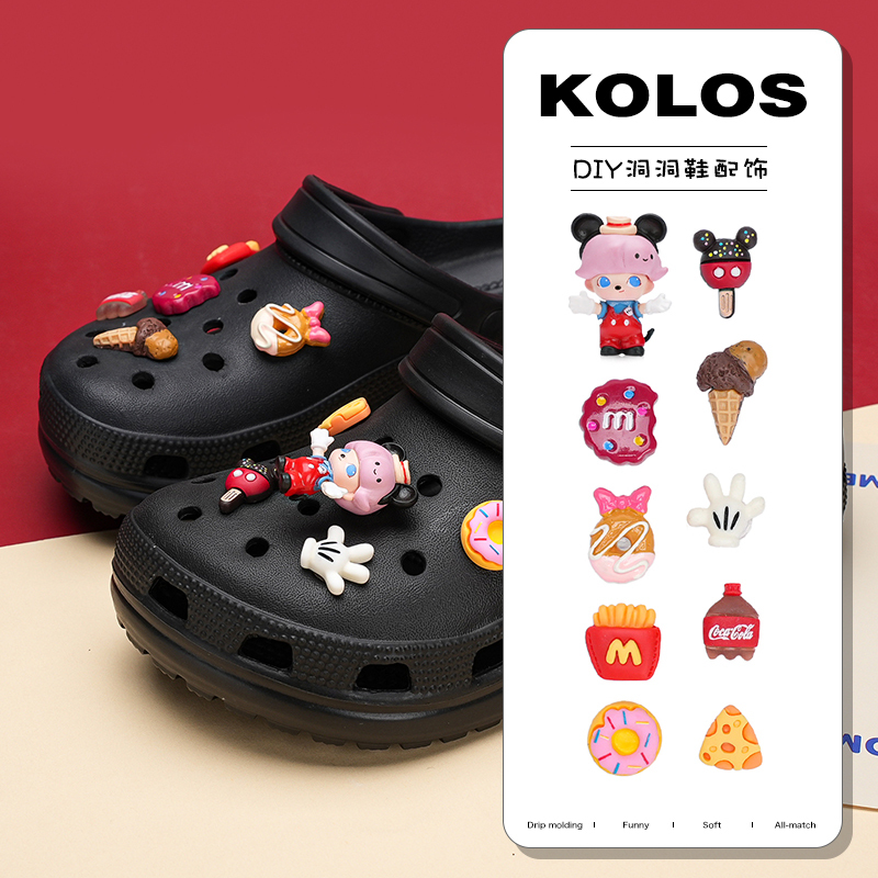 Croc Shoe Accessories Cute Mickey Dimoo Bubble Mart Shoe Charms 3D Decorative Buckle Compatible with Crocs Shoe Buckles