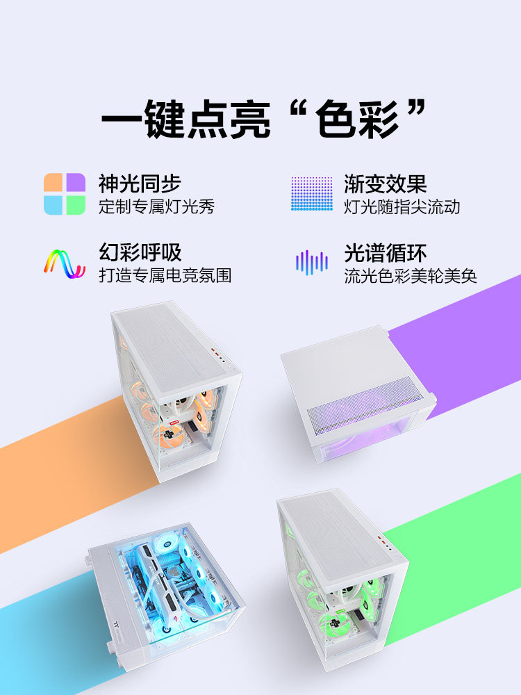 [National Subsidy 10% + Additional Billion-Dollar Subsidy]Ningguo America I7 14700Kf/265Kf/Rtx5070Ti/5080 High-End Gaming Design Rendering Assembled Desktop Computer Complete Set