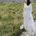 Phụ nữ thu đông 2018 mới đầu thu nhẹ nhàng váy gió eo cao thon gọn khâu váy lưới đan 	váy body rút eo		 Váy eo cao