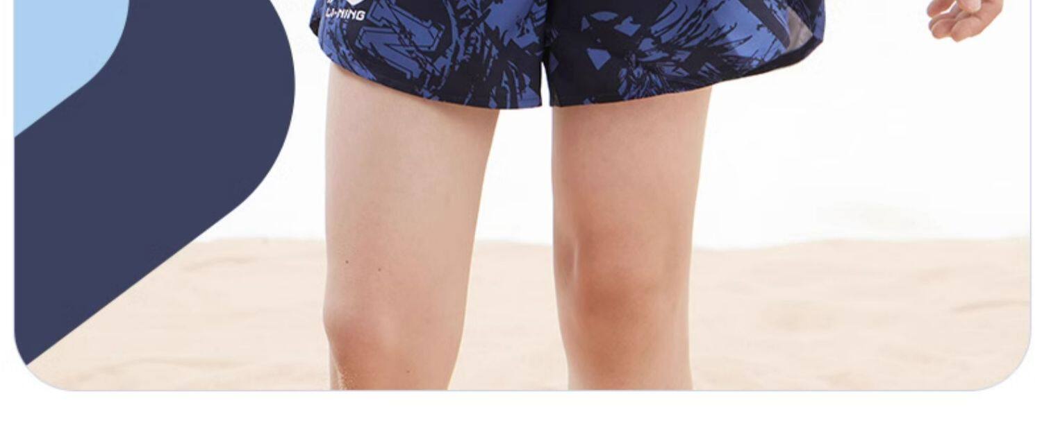 Li Ning, детский раздельный купальник для мальчиков, плавательная шапочка для школьников и студентов, снаряжение, подходит для подростков, новая коллекция 