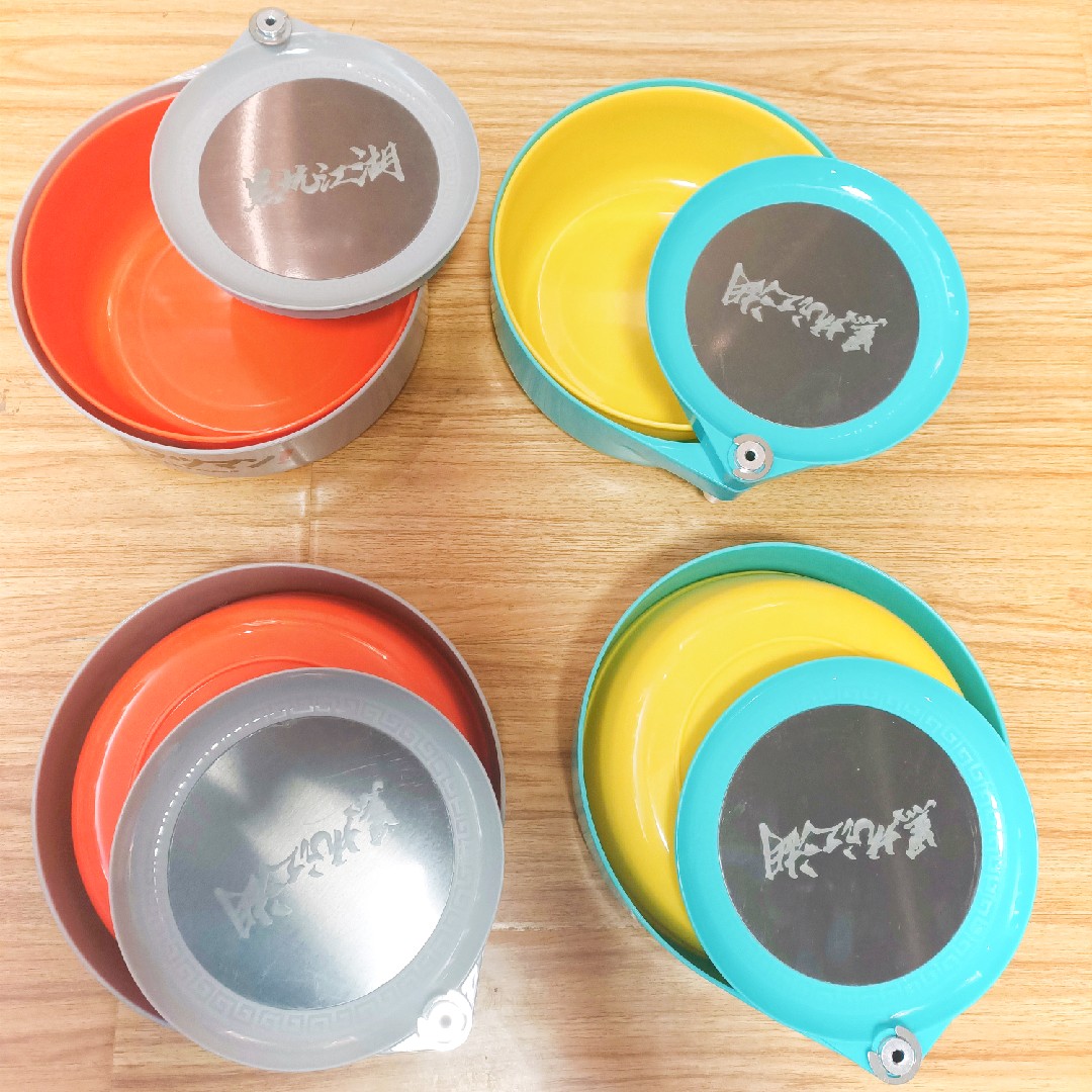 Full Magnetic Pull Bait Disc Strong Magnetic Loose Cannon Basin Fishing Box Special Bait Basin Black Pit Wild Fishing Three Sets Of Fish Food Basin Wire Drawing Basin