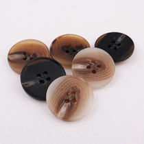 Suit coat sweater fur coat patterned milky white rice Hump color round resin sub-light cuffs button buttons