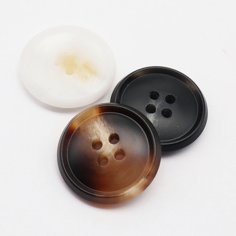 High-grade resin matte black pattern woolen button big clothes button windbreaker button suit suit trousers button