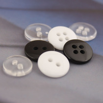 Two-eyed bread button down jacket black white inner button small button dark button reverse button 11 5mm resin button