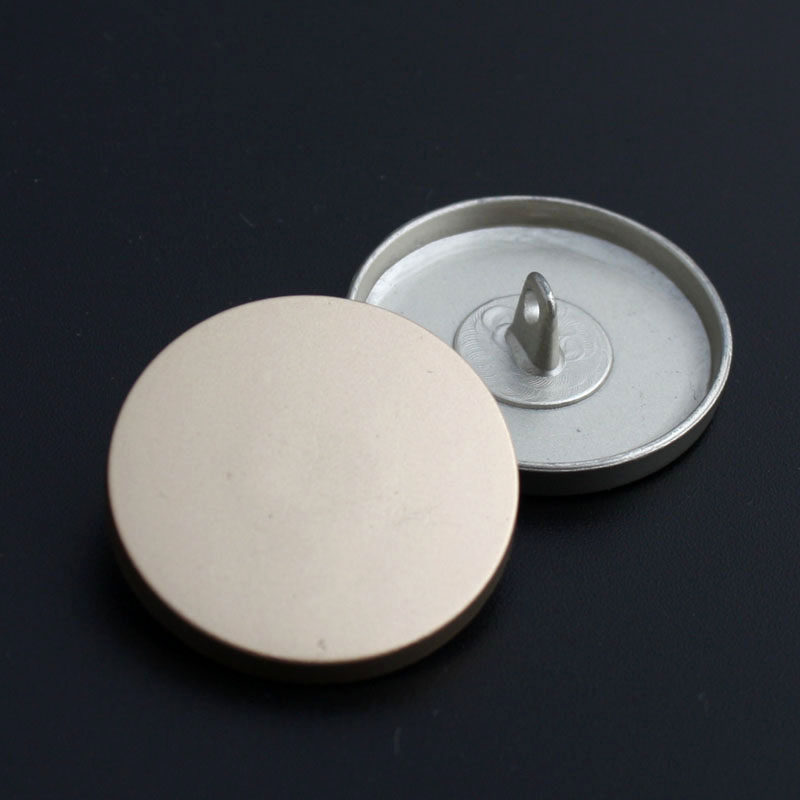 High-end metal sublight gold silver shirt cuff suitcase coat coat coat flat metal button