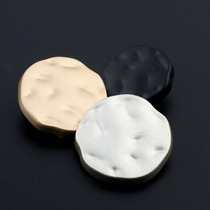 High-grade metal sand gold matte coat trench coat metal irregular round thick concave convex metal button
