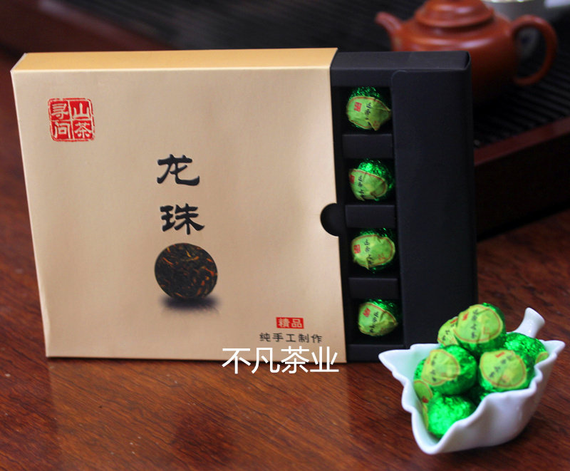 Dragon Pearl Tea Series 2018 Spring Tea Meme Dragon Beads Handmade pure material Pu'er raw tea 16 Gift Boxes