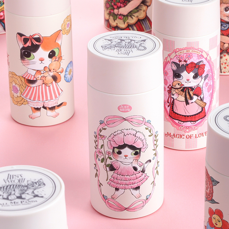 Call Me Panda Hummingbird Style Thermos Cup, Cartoon Pattern Portable Cup, Popular Water Cup, 270ml, Single Piece