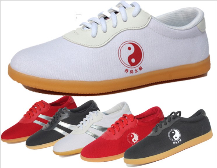 Qiao Shang Tai Chi shoes canvas thickened wear-resistant non-slip beef tendon bottom martial arts group performance morning exercise sneakers