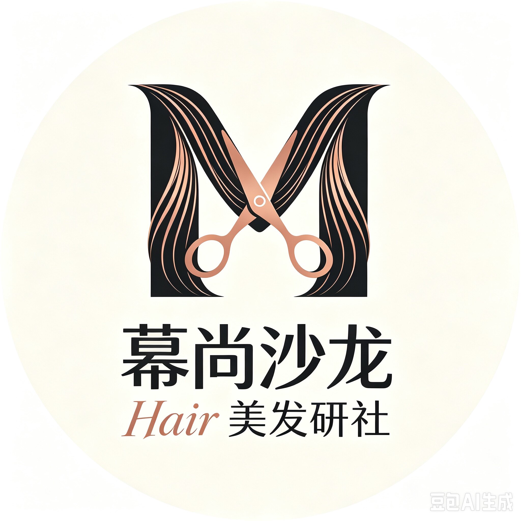 幕尚沙龙Hair美发研社的LOGO
