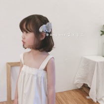 Korean children sequin hair clip Rabbit dog dog animal love shape bangs clip mesh yarn Dog year baby hair ornament