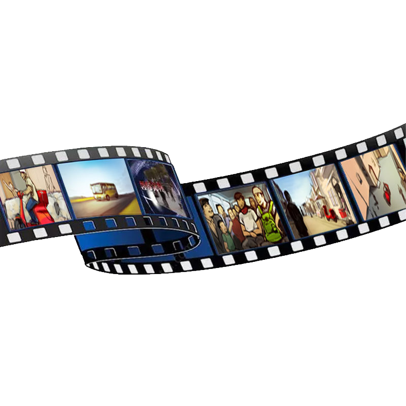 Storyboarding, Comic Strip Illustration, Four-Panel Comic Strip, Comic Strip Manuscript, Story Animation, Storyboard Script Design, Line Art