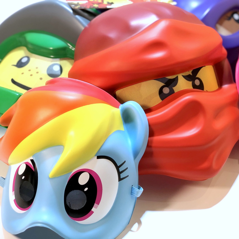 Export DisguiseL high ninja pony rainbow pony mask activity play breathable light ride children adults can wear