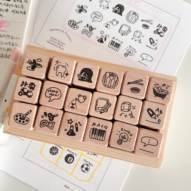 There Is a Journal Called "Little Daily Life" Mini Stamp for Decorating Journals, Recording Plans, and Time Management Diary Tt