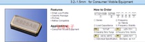 Kyocera ST3215SB32768COHPWBL Patch passive crystal oscillator 3215 32 768K 6PF