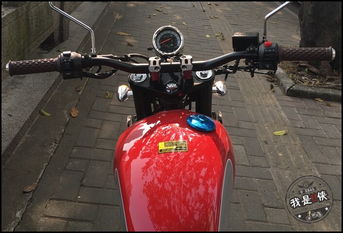 Ranger gn stick Wang Tianjun retro locomotive modification universal aluminum alloy variable diameter direction handle Yan handle Geese handle handlebar