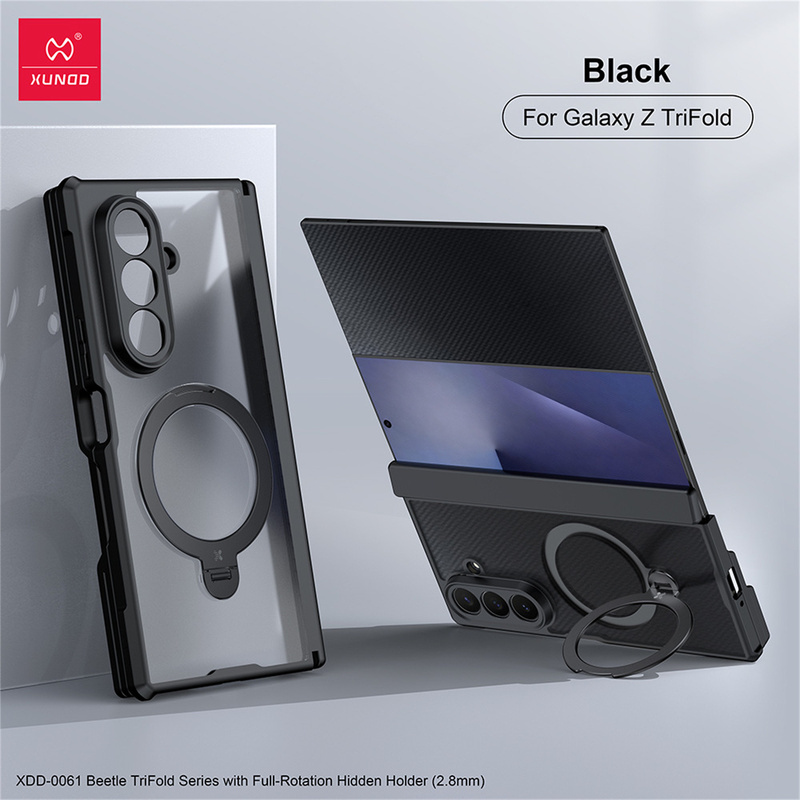 Suitable for Samsung Z Trifold Phone Case, Korean Original New Model, 70% off Foldable Screen Galaxy Z Trifold Dual Central Axis Full-Cover Anti-Drop Magnetic Stand, High-End Feel, Lens Full-Cover Protective Case