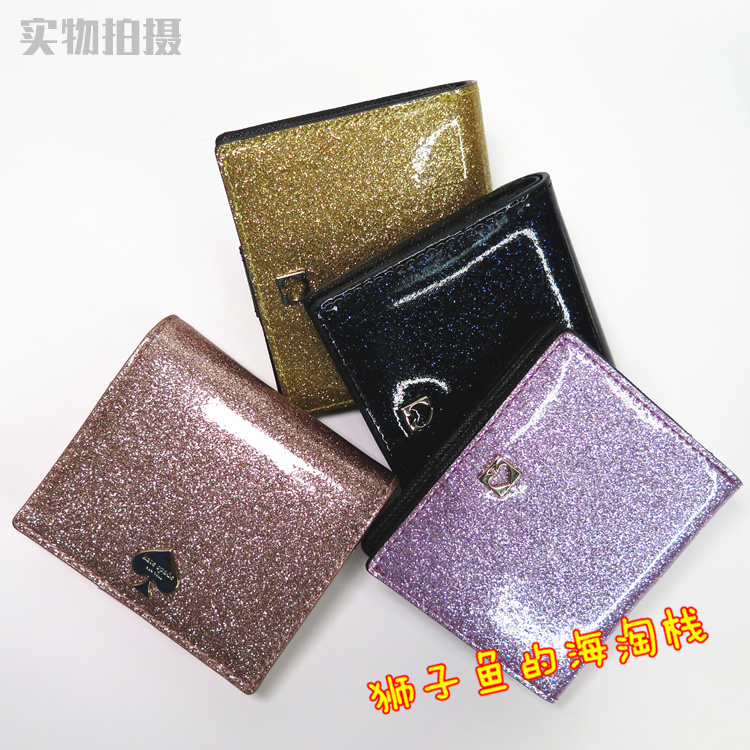 In Stock: American Kate Spade Mini Bifold Compact Wallet Card Holder Serenade Shawn