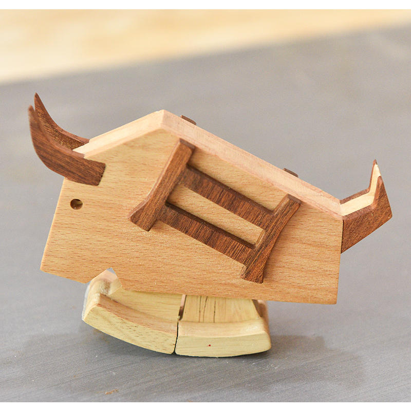 Wooden Cow and Horse DIY Craft School Woodworking Material Kit Creative Toy Home Decoration Birthday Gift Trendy