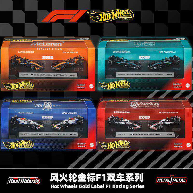 Hot Wheels Alloy Car F 0.05kg Mercedes-Benz Red Bull Racing Team Collectible Model Car Jmm89