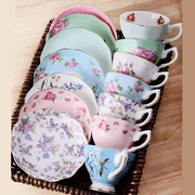 Bone china hộ gia đình cốc cà phê cốc châu Âu và đĩa đặt tiếng Anh trà hoa trà chiều trà đen tách trà đặt chén gốm - Cà phê