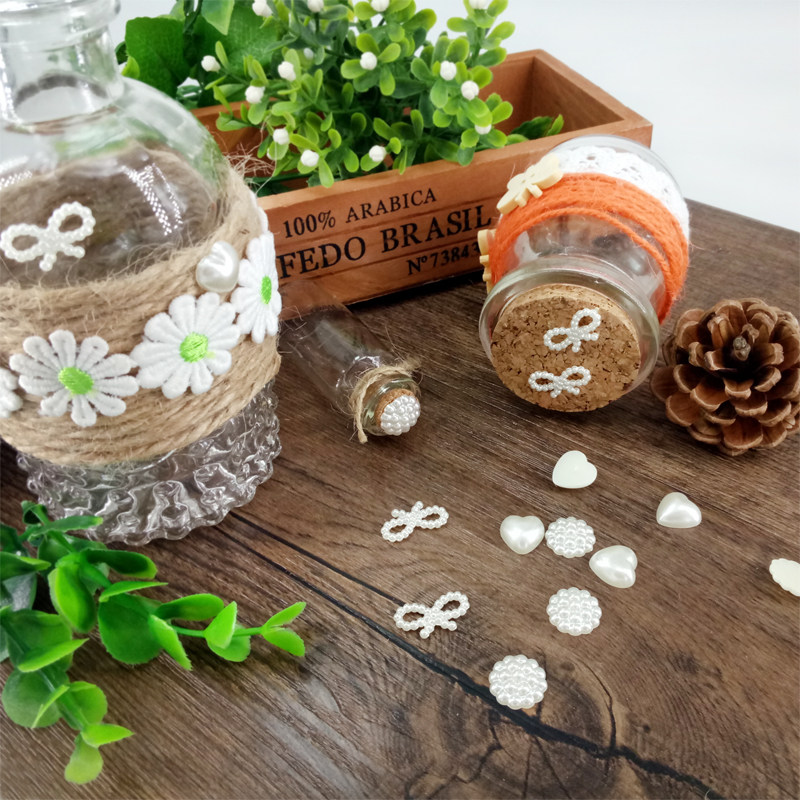 Ornament Decoration Handmade Diy Accessories Love Flower Buds Bow Tie Patch Clothing Decoration Accessories Hemp Thread Trim