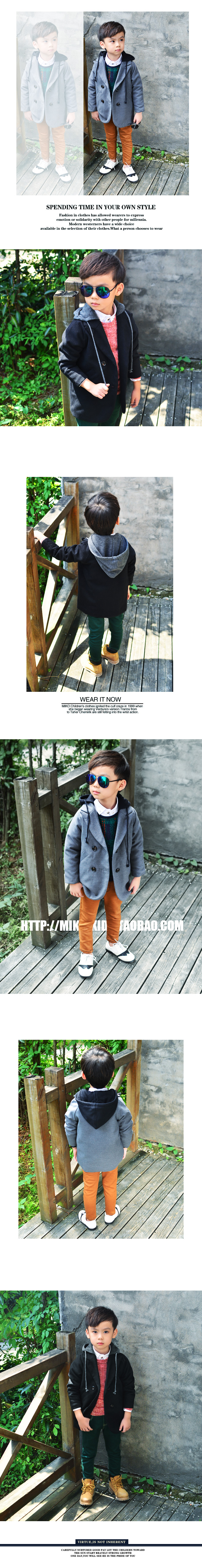 Manteau pour garcon en laine - Ref 2161414 Image 12
