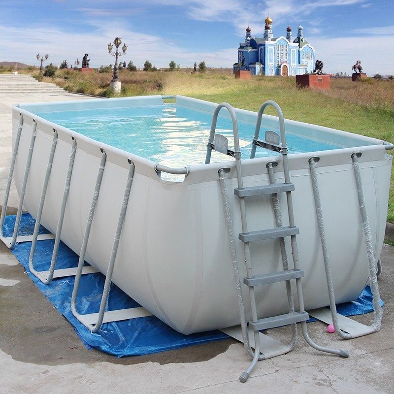 Large children adult bracket swimming pool super large with family free inflatable outdoor folding thickened pool fish pond