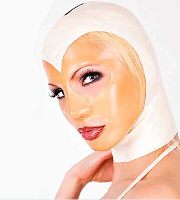 Latex Coat Mask Latex Headgear Latex Mask Collage Headgear Open Nose