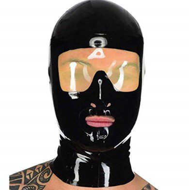 Latex Coat Mask Latex Headgear Latex Mask Wolf Uncle Headgear Animal Wolf Cat Head Sleeve