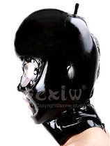  Latex Coat Latex Headgear Full Face Mask Inflatable Headgear Cos Full Bag Asphyxiating Sensation