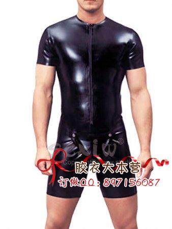  Latex Coat Gel Coat Tight Fit Men Detachable Jj Stopsheet Sexy-fit latex clothes m