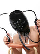  Natural Latex Sexy Headgear Hooded Latex Inflatable Headgear Cosplay Latex Headgear