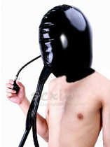  Latex Coat Headgear Full Face Mask Inflatable Latex Headgear Cos Full Bag Asphyxiating m
