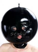  Latex Lovers Headgear Inflatable Latex Mask Cosplay Latex Headgear Full Face Sexy M