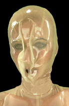 New latex clothing headgear latex mask imported latex clothing translucent high elastic tight smothering headgear sexy