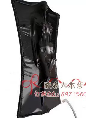 Latex chân không giường latex túi ngủ chân không latex ràng buộc nghẹt thở tất cả bao gồm khung ống hẹp