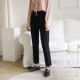 Spring and Autumn Korean style high-waisted straight trousers for women, cigarette pipe nine-point suit trousers, casual trousers for work and commuting, professional trousers for women