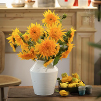 Elegant Spin Green White Porcelain Handmade Large Vase Floral Ware Home Daily Floral Moon Jars Y