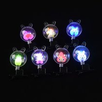 Shake the same net red flash light switch Bobo ball hairpin cartoon student headdress micro-business push scan code gift