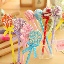 Cute cartoon stationery fashion cute bow lollipop environmental ballpoint pen student prize pen factory direct sales