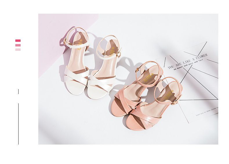 DUSTO / 2018 hè mới cao gót đơn giản dày với thời trang giày dép nữ thời trang DW18X1398A sandal nữ bitis