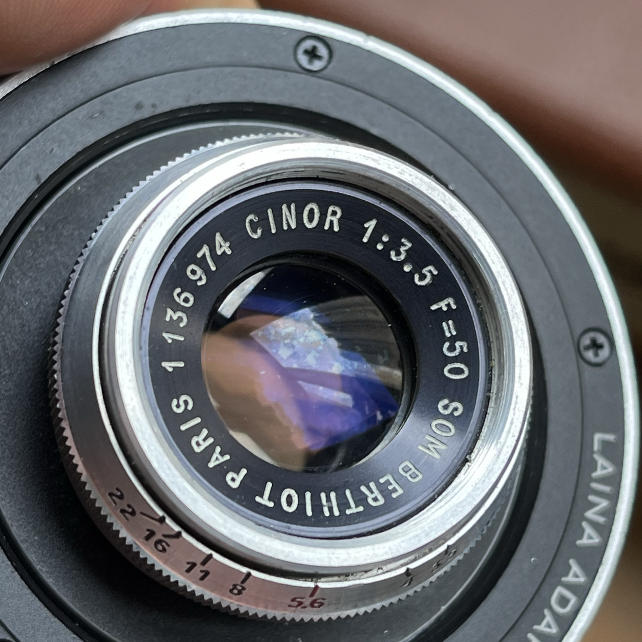 Som Berthio Paris Cinor 50mm F3.5 L39→M Som Berthio Paris Cinor