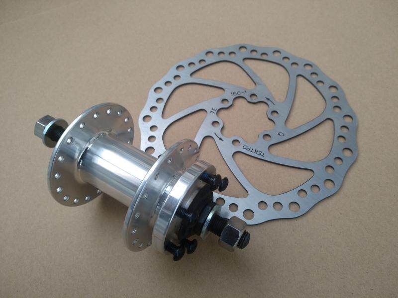 Mountain bike front disc brake flower drum 36-hole front disc brake flower drum Aluminum alloy front flower drum with disc set of dismantling parts