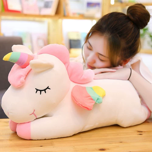Милая подушка для сна, плюшевая пони, игрушка, тряпичная кукла, единорог