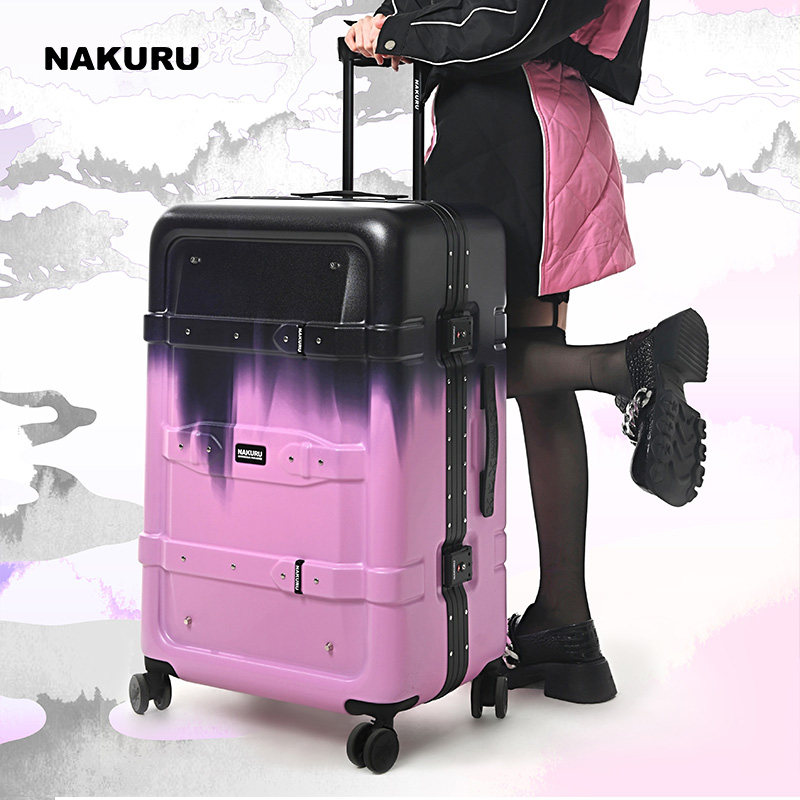 NAKURU Trendy Color-Blocked Luggage Suitcase, 29-inch for Men and Women, 20-inch Carry-on Suitcase, 26-inch Trolley Case